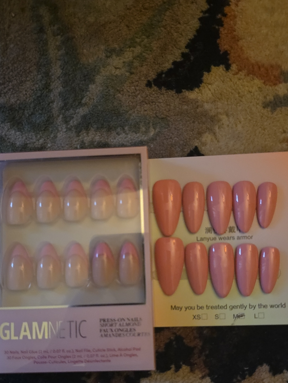 Glamnetic Pink Almond & Stiletto Press-On Nail Set
